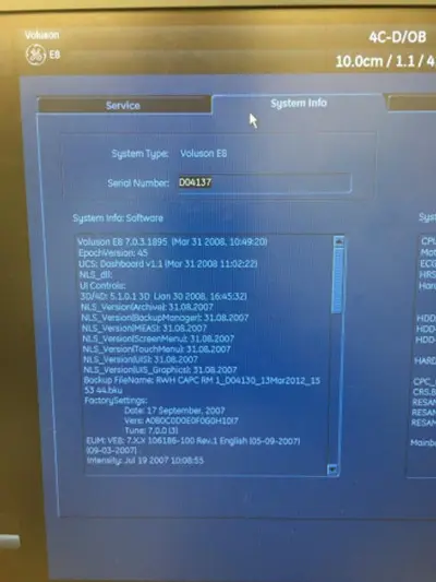 2008 GE Voluson E8 Expert, photo 2