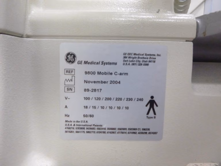 2004 GE OEC9800 ESP, photo 6