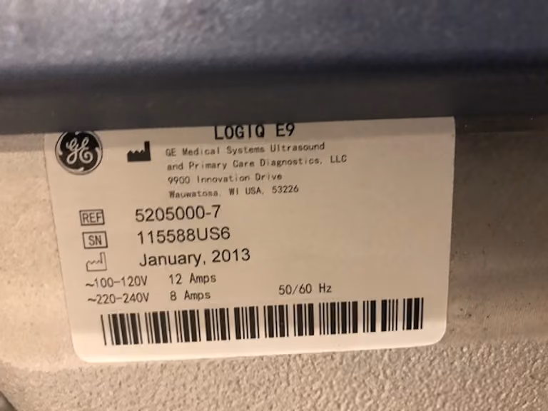 2013 GE Logiq E9, photo 8
