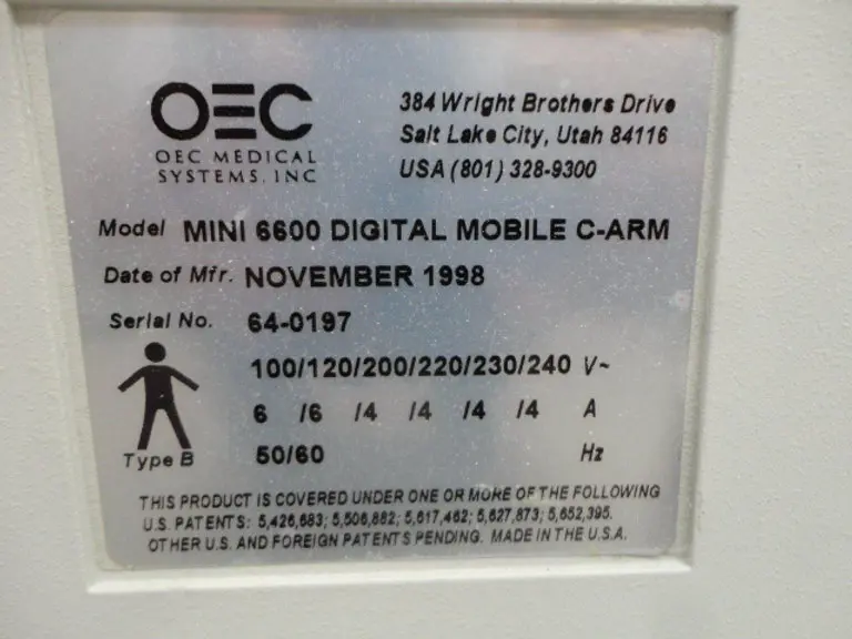 1998 GE OEC Mini 6600, photo 3