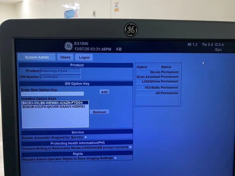 2014 GE Logiq S8, photo 3