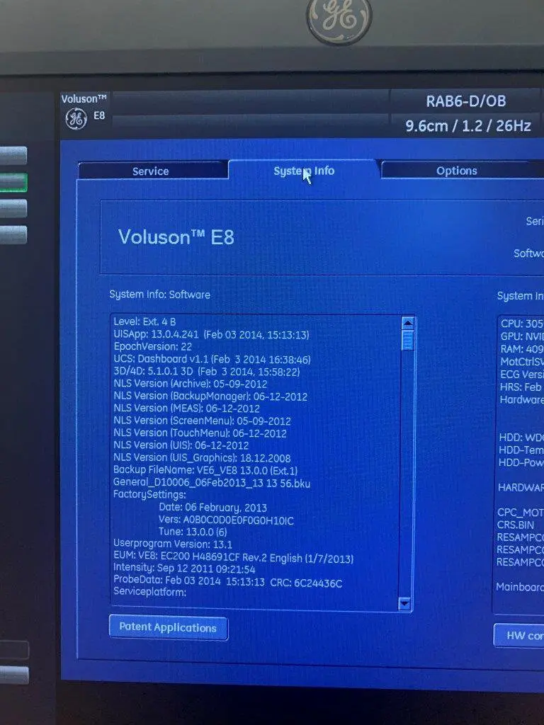 2012 GE Voluson E8_BT13, photo 3