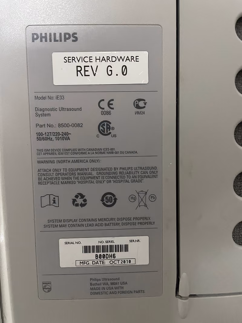 2010 Philips iE33 Cart G, photo 8
