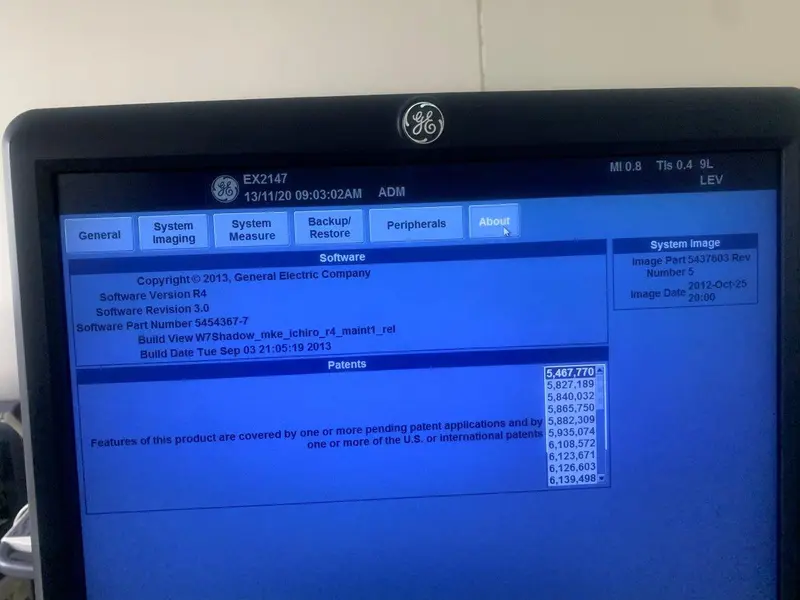 2013 GE Logiq E9, photo 3
