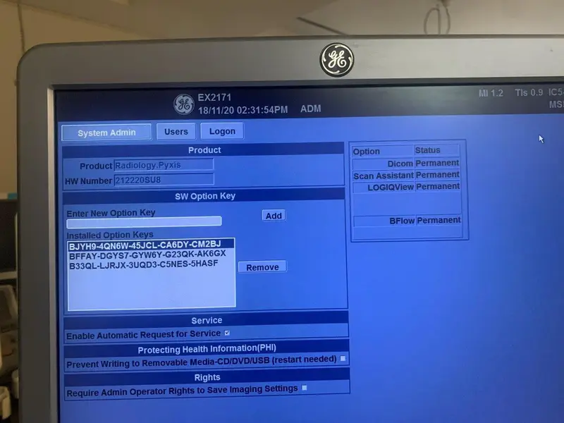 2013 GE Logiq S8, photo 4