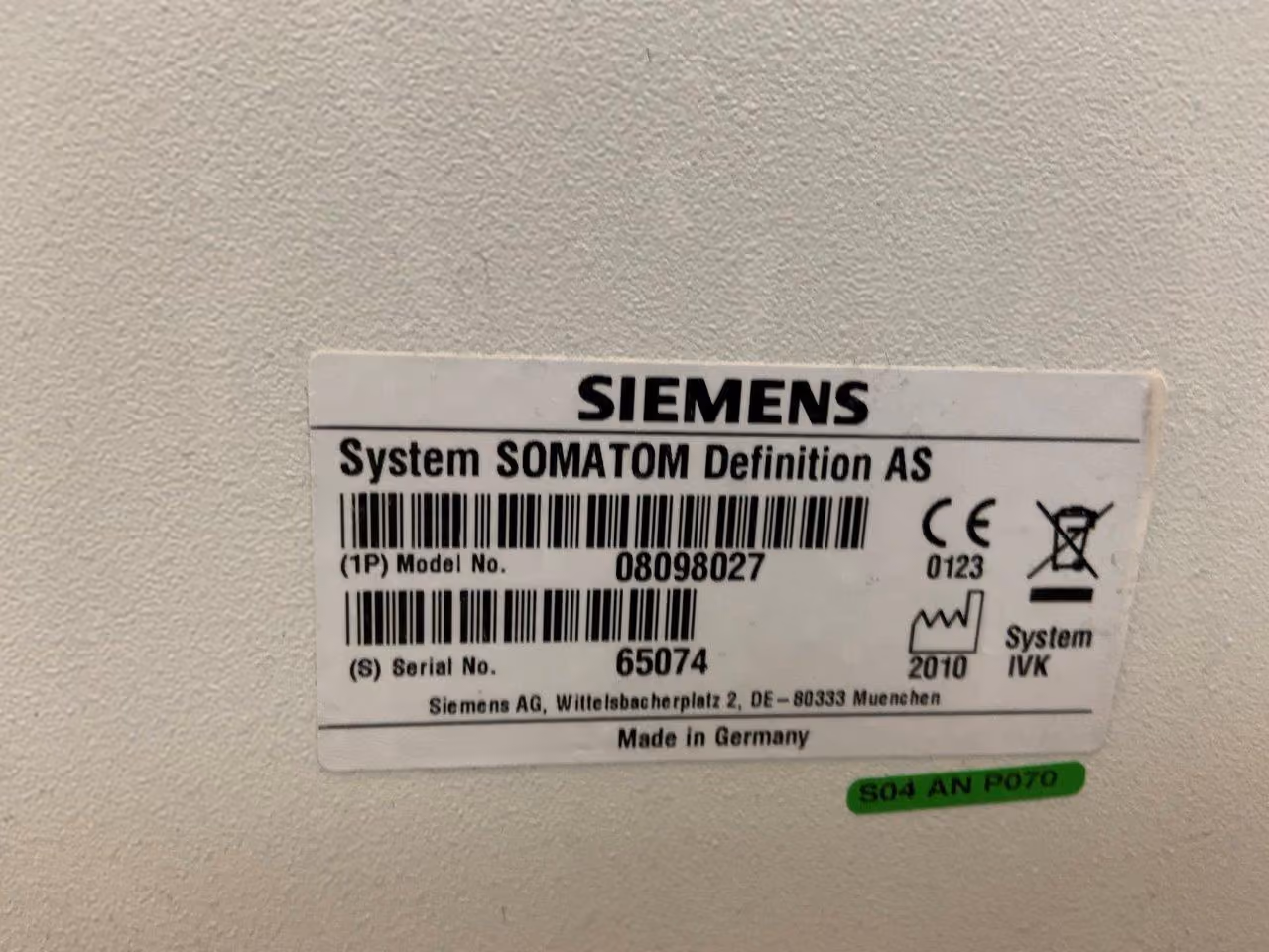 2010 Siemens Somatom Definition AS 64, photo 11
