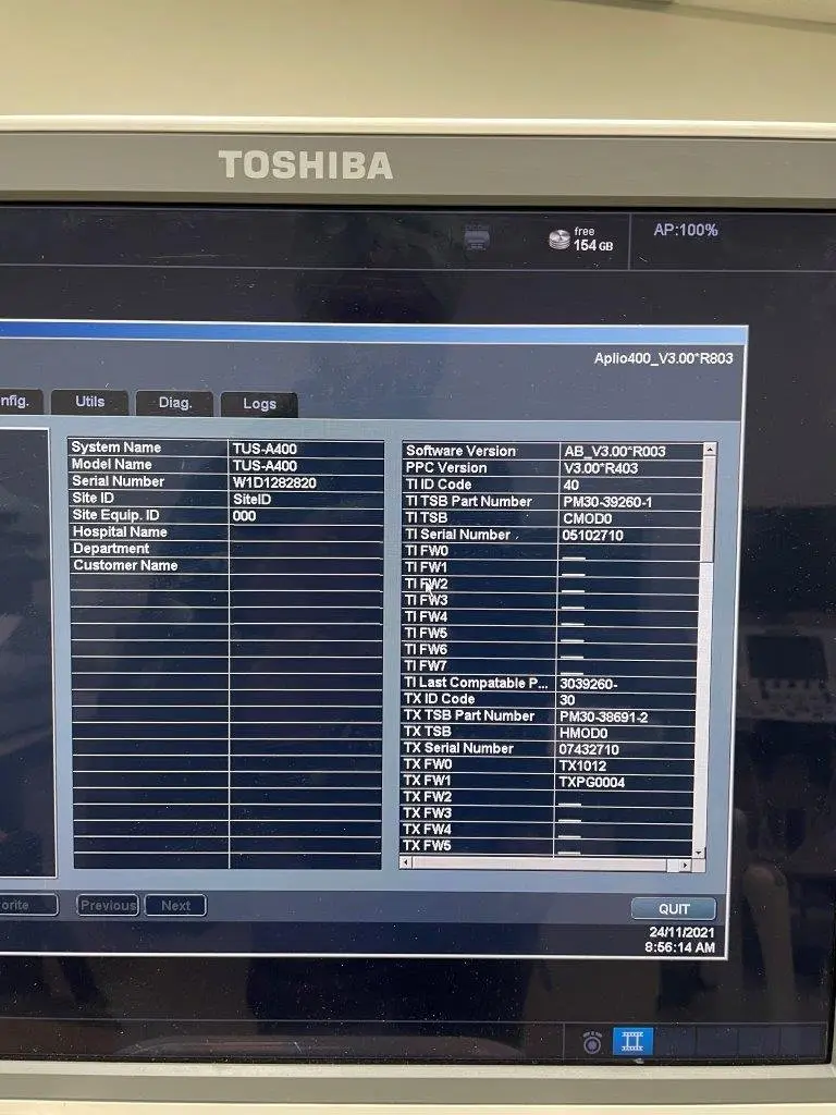 2012 Toshiba Aplio 400, photo 2