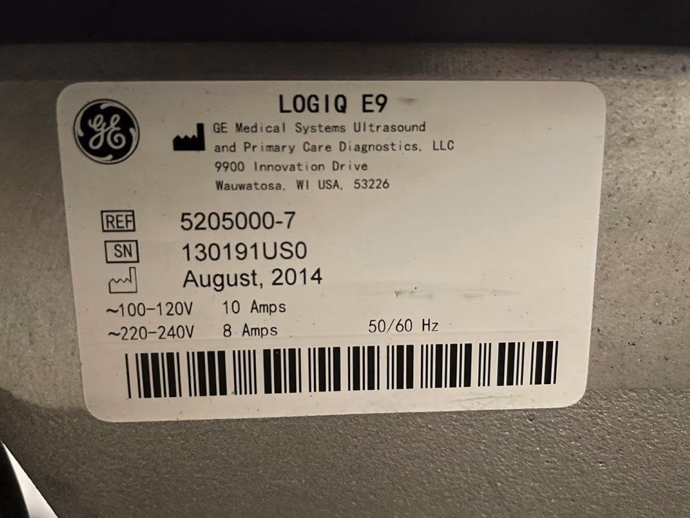 2014 GE Logiq E9, photo 6