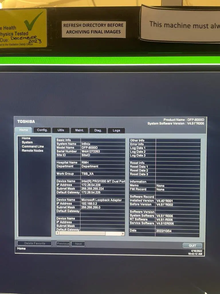 2012 Toshiba Infinix 8000D Cardiac Bi-Plane, photo 2