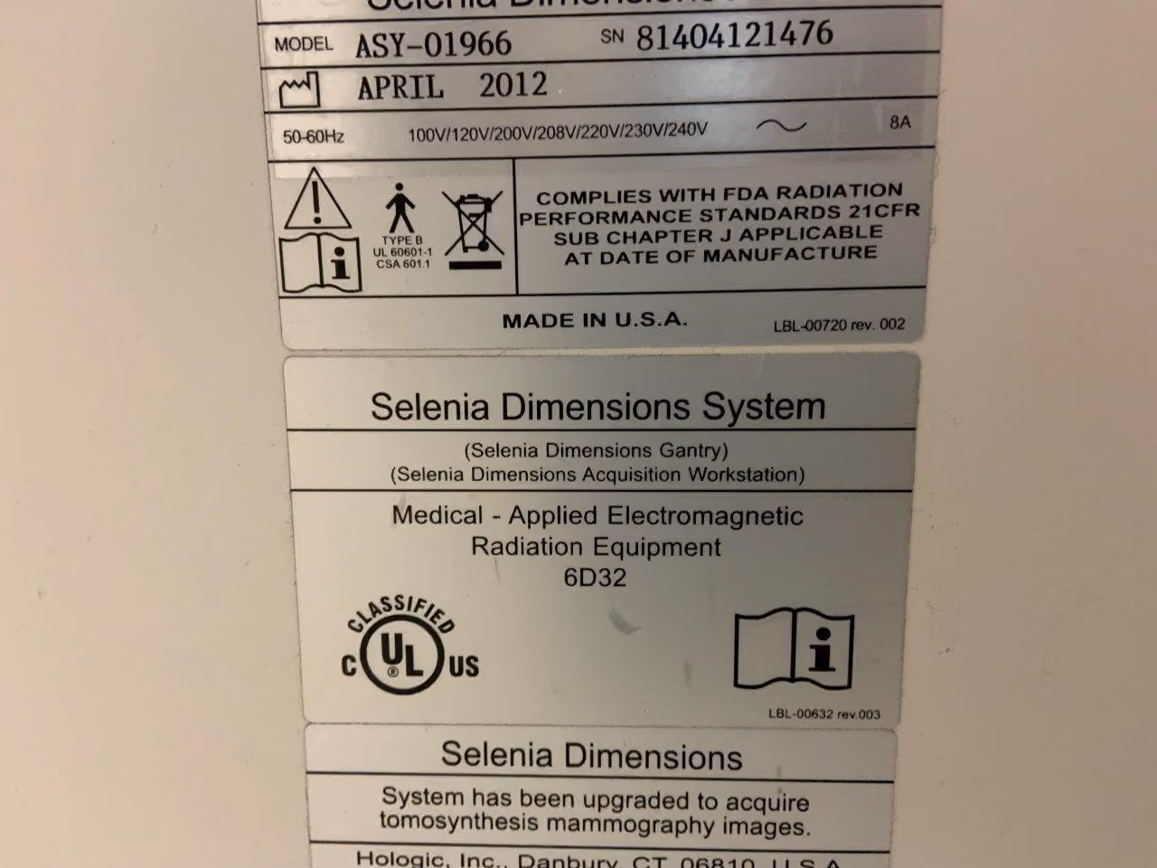 2012 Hologic Selenia Dimensions Mammo with Tomo & Tomo Biopsy, photo 12