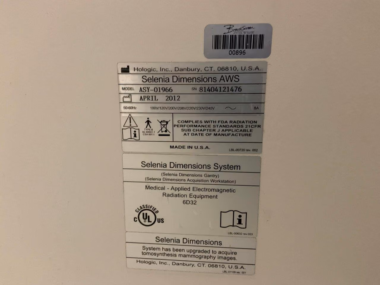 2012 Hologic Selenia Dimensions Mammo with Tomo & Tomo Biopsy, photo 13