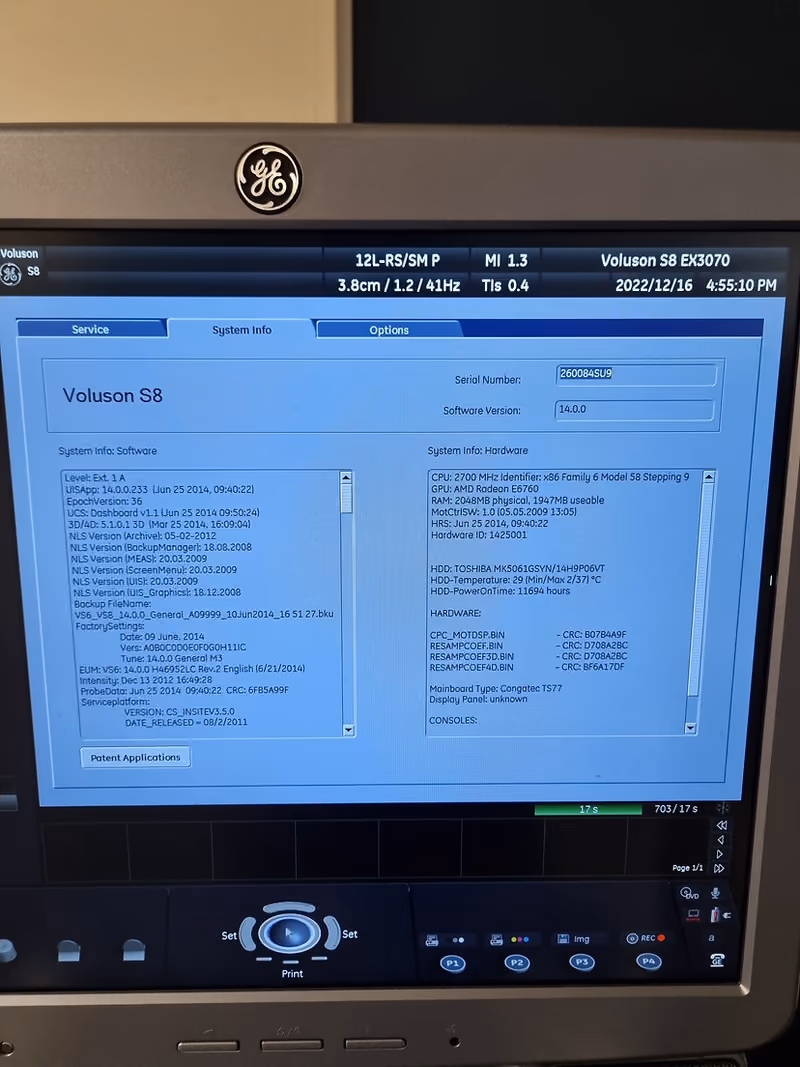 2014 GE Voluson S8, photo 8