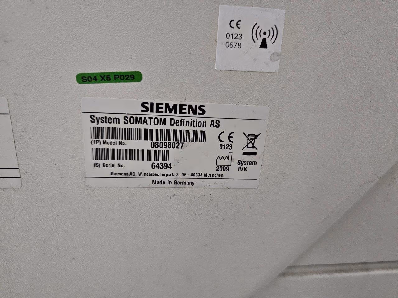 2009 Siemens Somatom Definition AS 64 Slice, photo 6