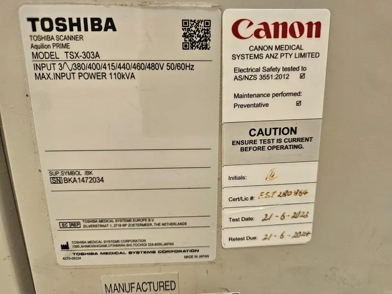 2014 Toshiba Aquilion Prime 160 Slice, photo 3