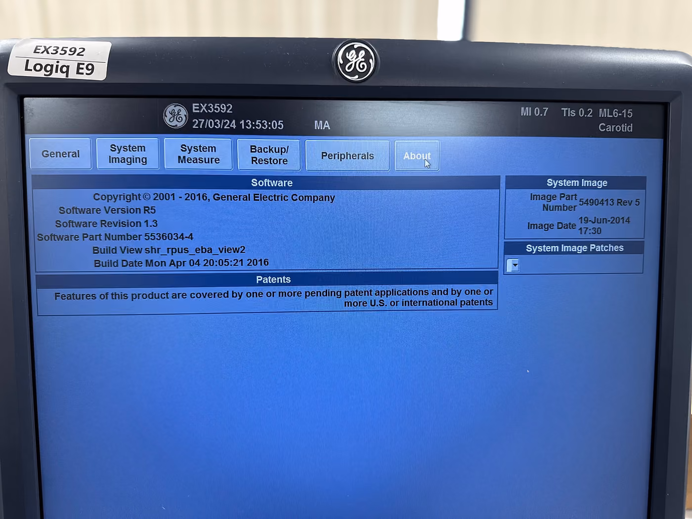 2010 GE Logiq E9, photo 7