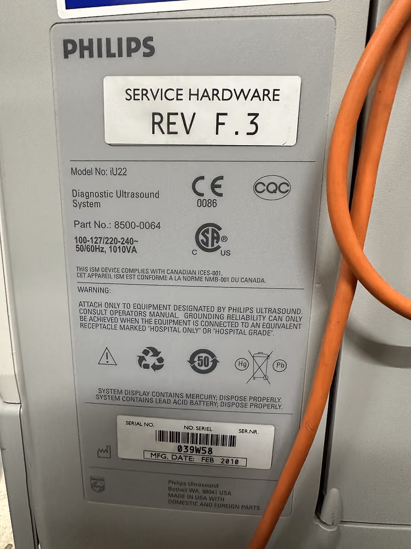 2010 Philips iU22 Cart F.3, photo 5