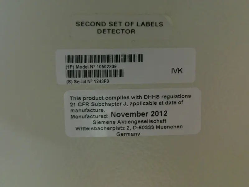 2011 Siemens Artis Zee Floor Mounted, photo 4