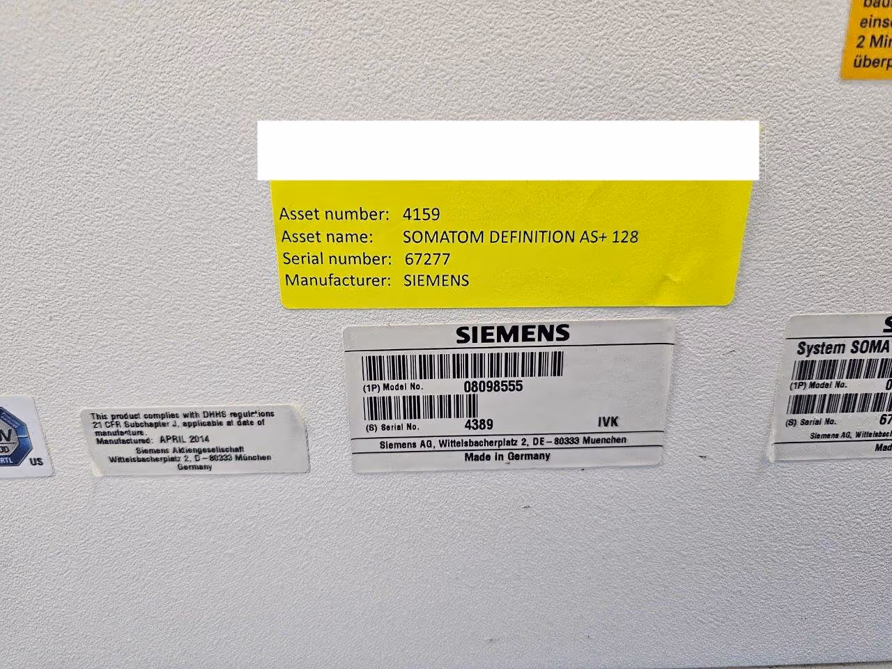 2014 Siemens Somatom Definition AS+ 128 Slice, photo 8