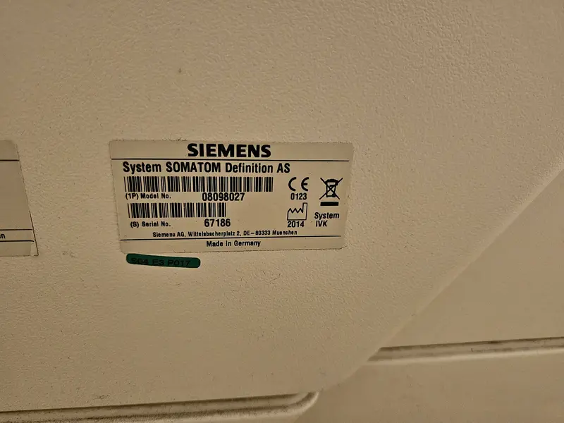 2014 Siemens Somatom Definition AS+ 128 Slice with 2024 Tube, photo 3
