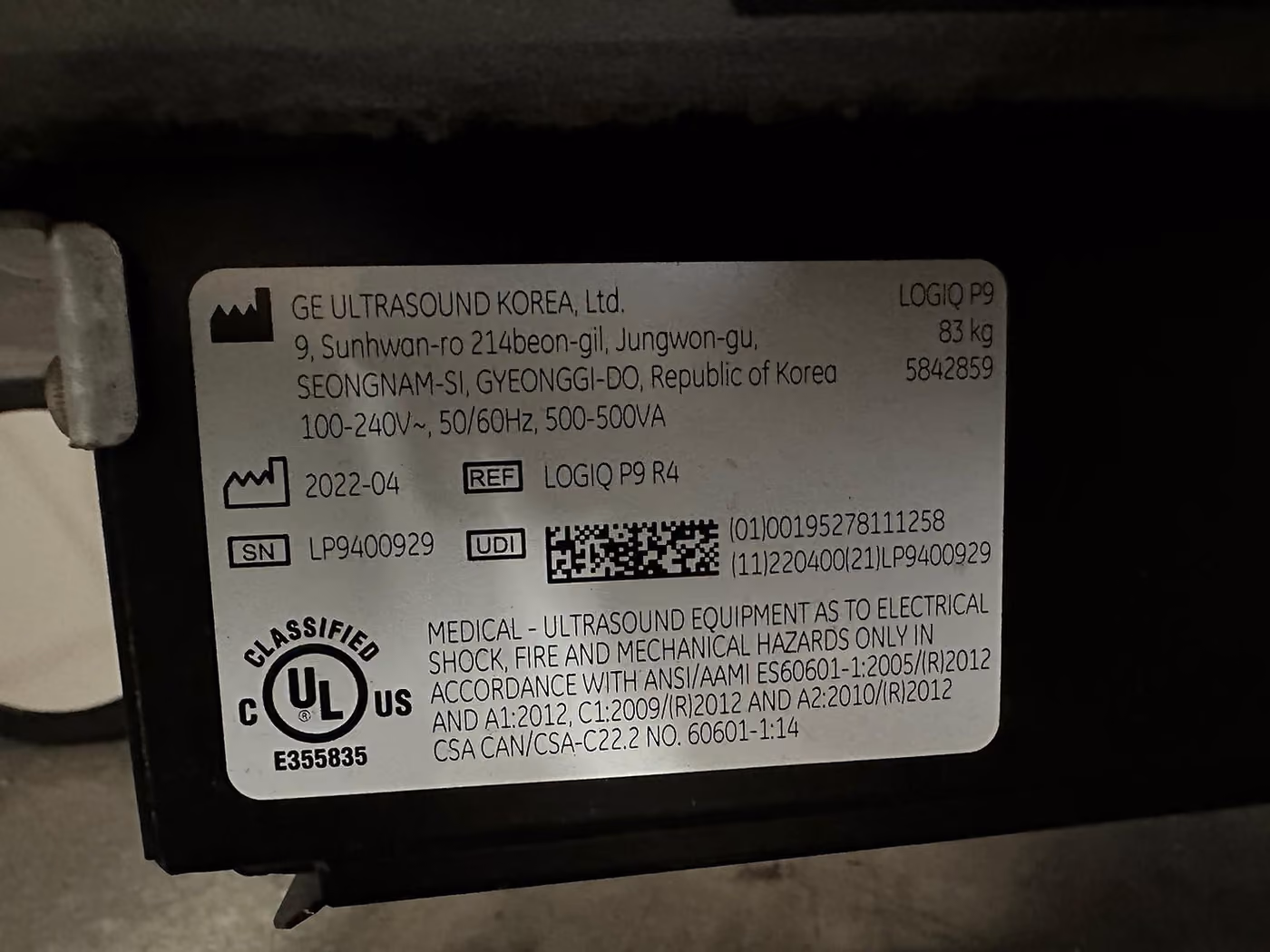 2022 GE Logiq P9, photo 6