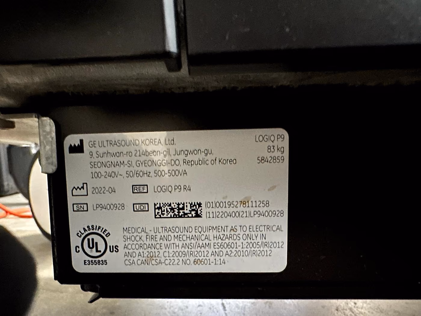 2022 GE Logiq P9, photo 6