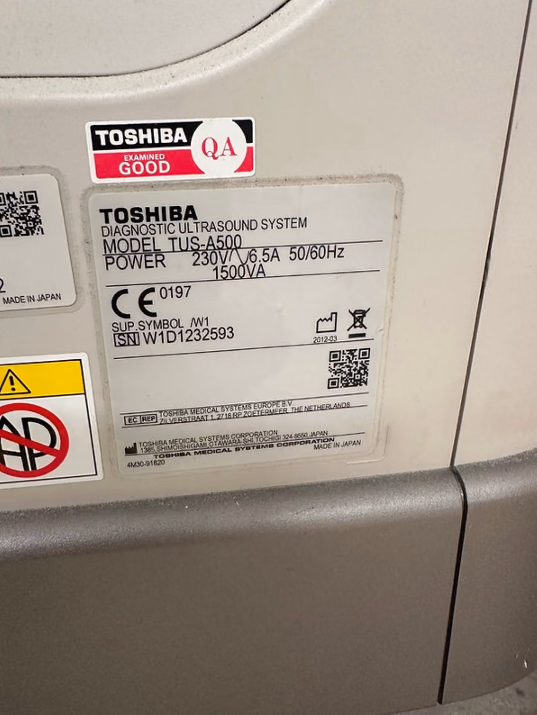 2012 Toshiba Aplio 500, photo 5
