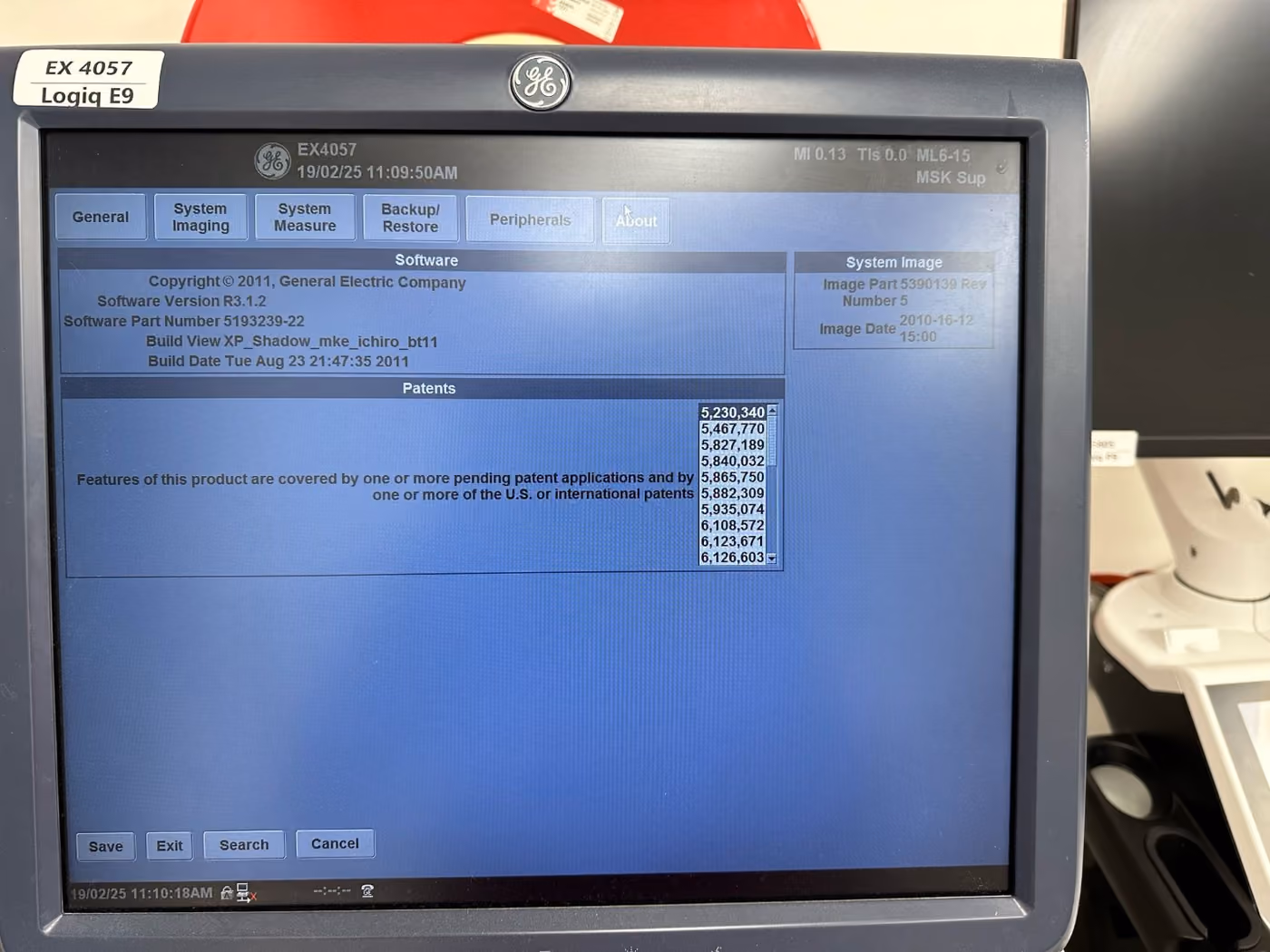 2011 GE Logiq E9, photo 5