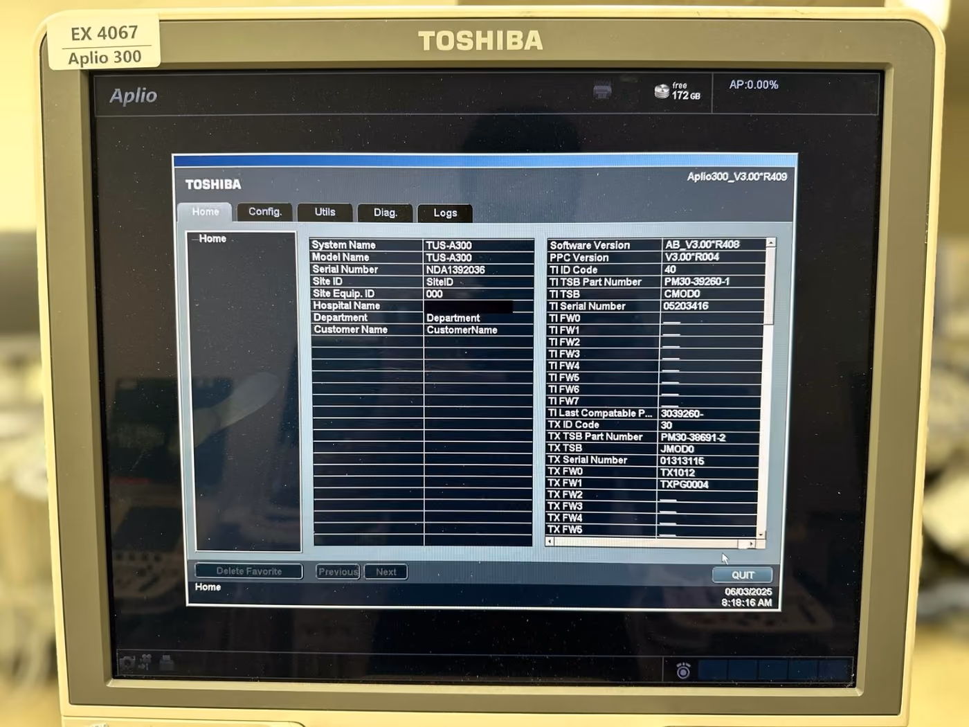 2013 Toshiba Aplio 300, photo 5