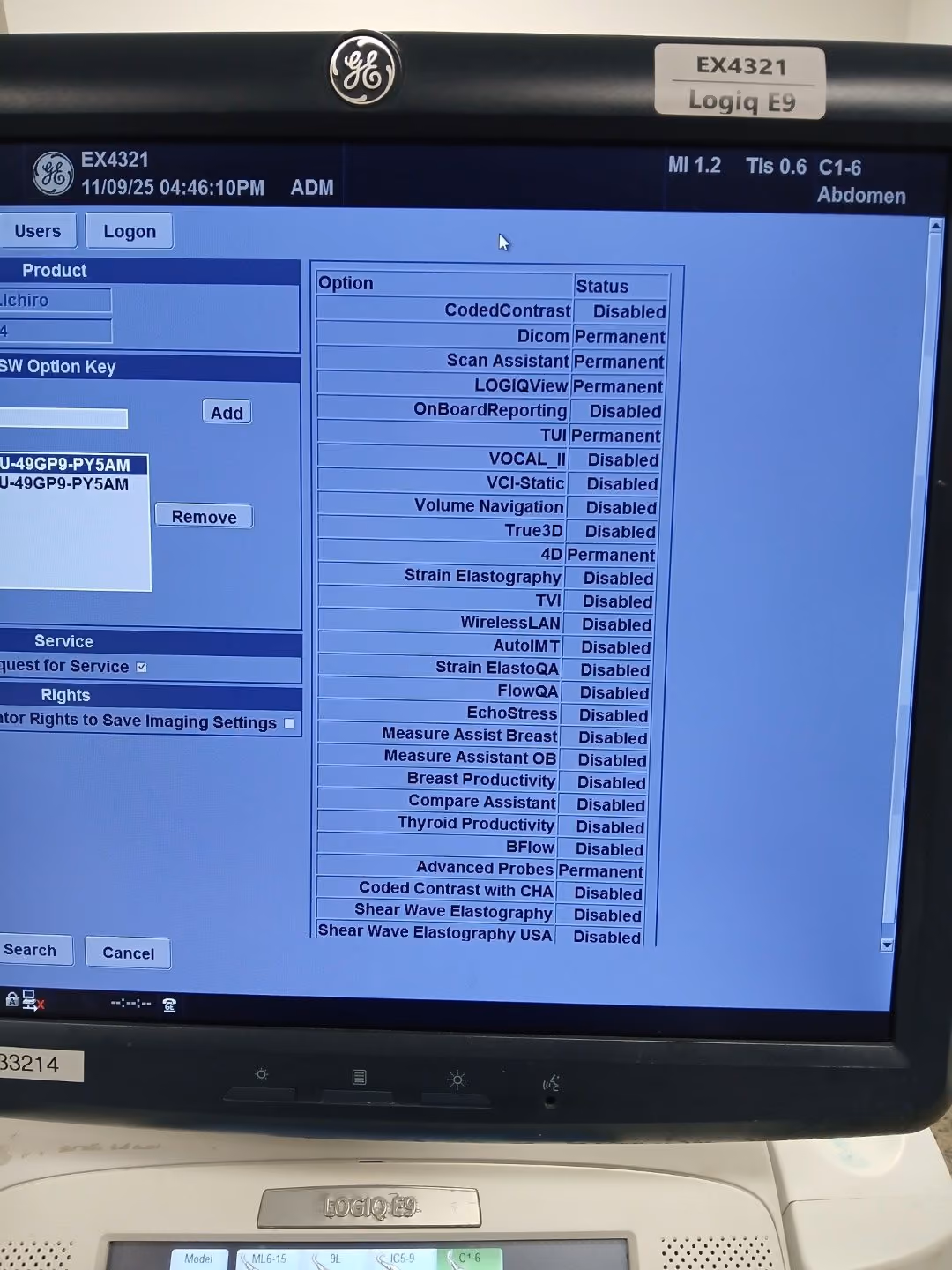 2015 GE Logiq E9, photo 5
