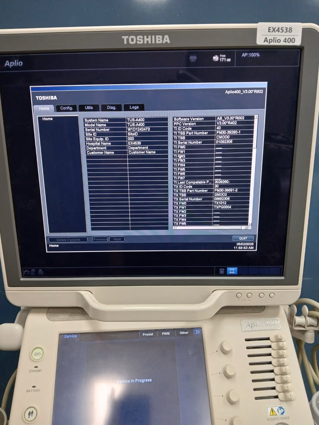 2012 Toshiba Aplio 400, photo 6