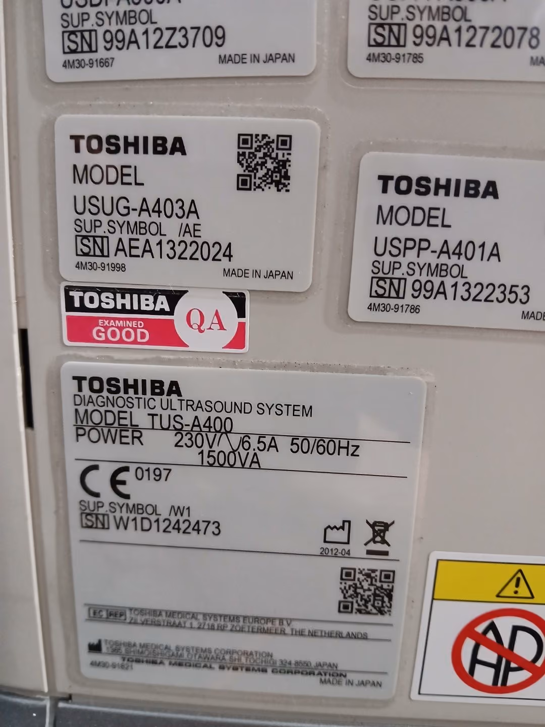 2012 Toshiba Aplio 400, photo 7