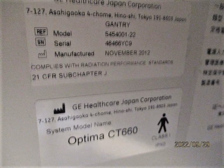 2014 GE Optima 660 – 128 Slice, photo 8