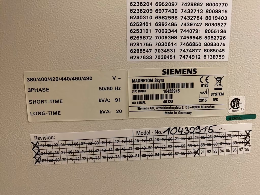 2015 Siemens Skyra 3T, photo 11