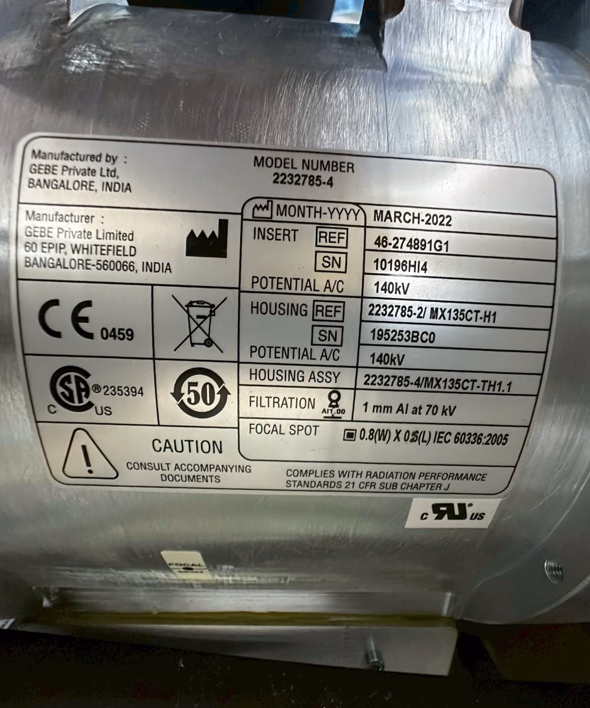 2012 GE Brivo CT385, photo 6